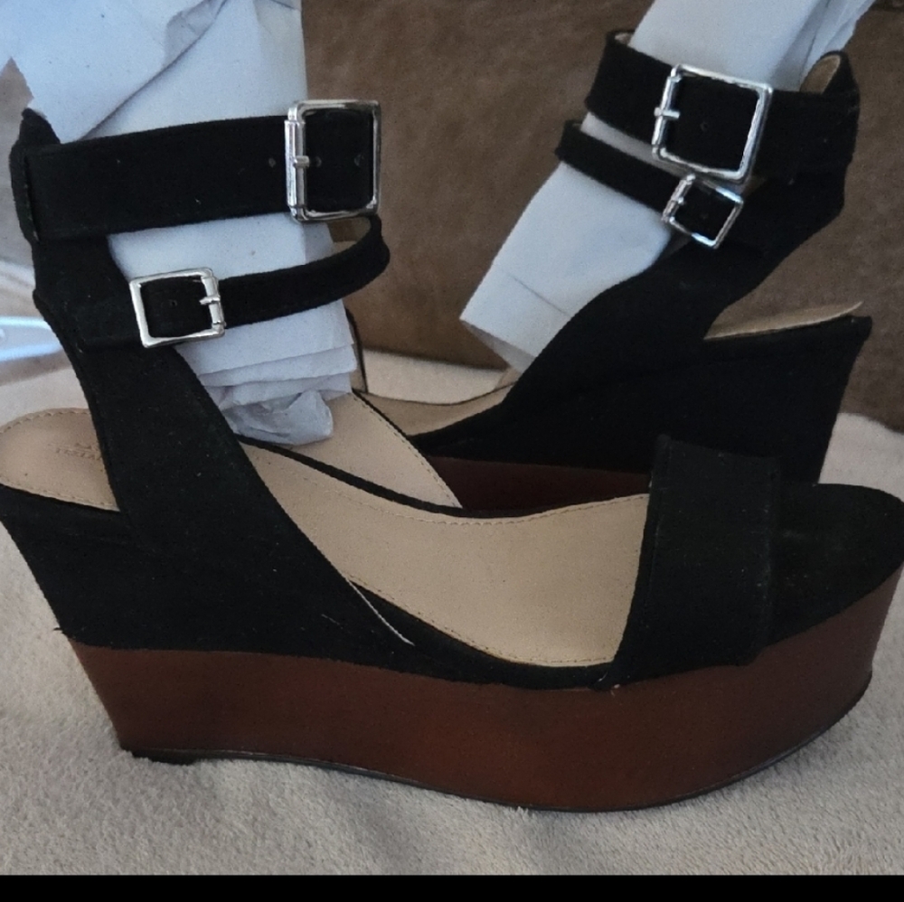 Zara Trafaluc Double Wrap Ankle Sandals